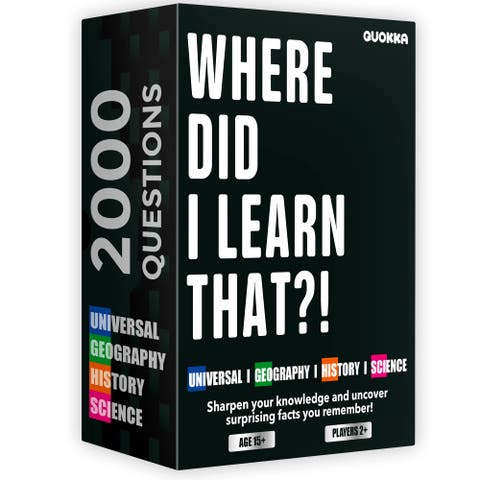 Trivia Card Games for Adults and Family