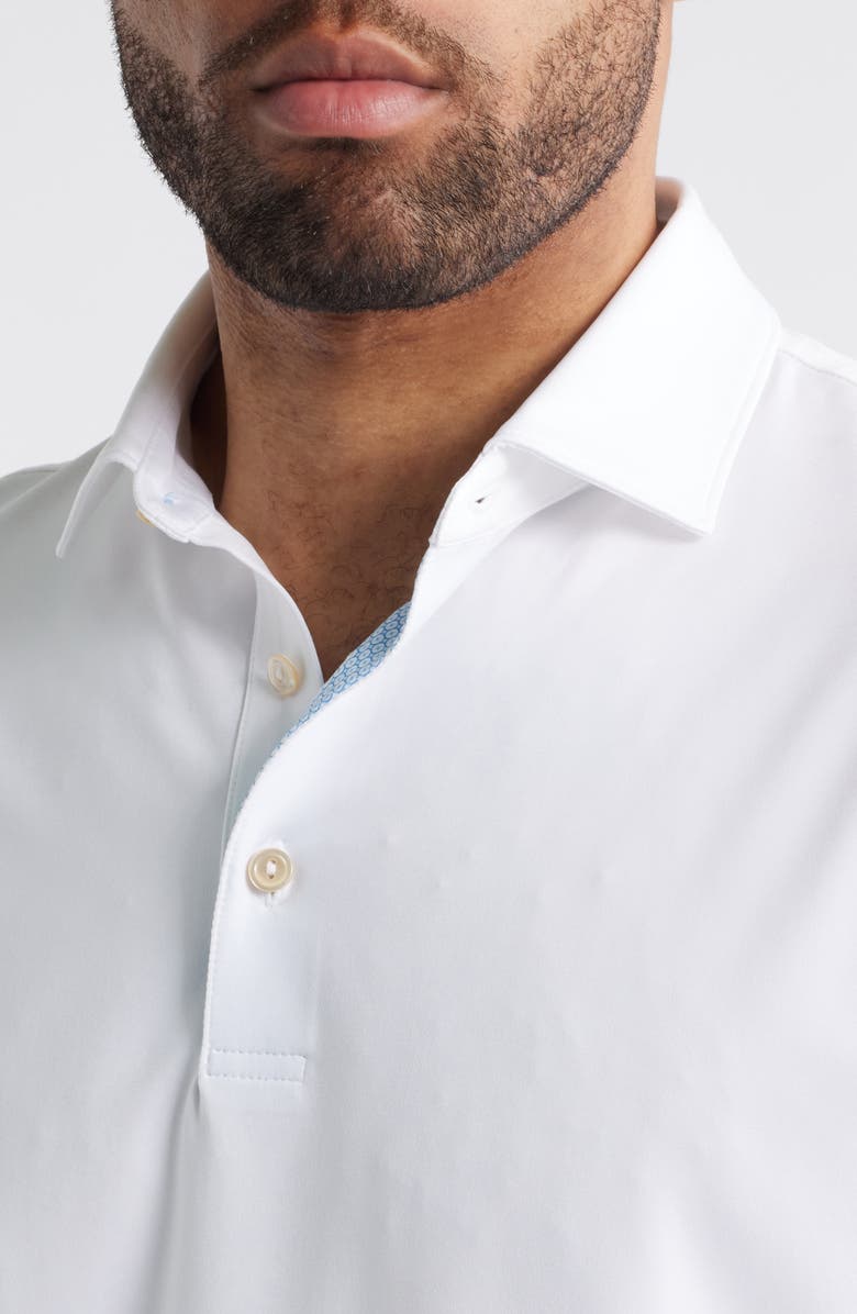 Peter Millar Solid Performance Jersey Polo, Alternate, color, White