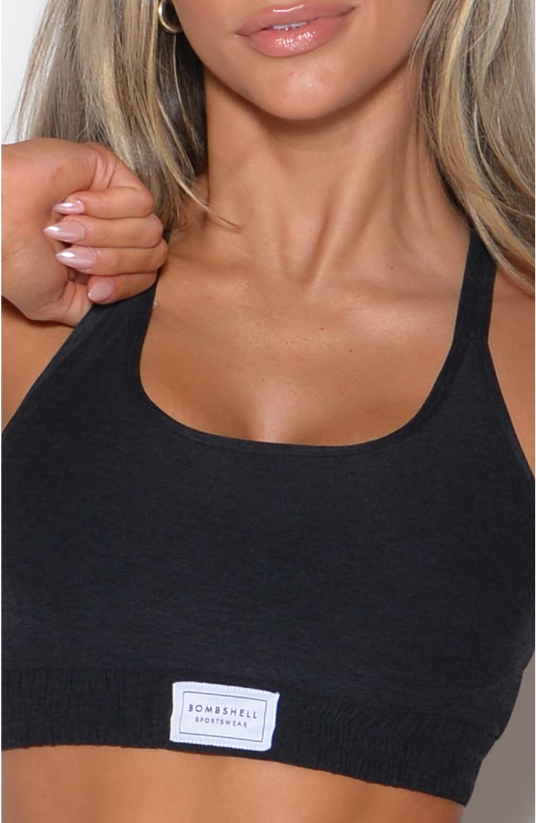 Bombshell Sportswear Cloud Lounge Bra, Alternate, color, Raven