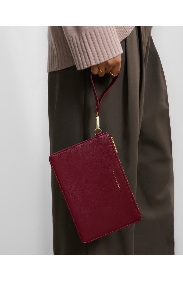 Katie Loxton Alba Wristlet Pouch in Cherry, Alternate, color, Cherry