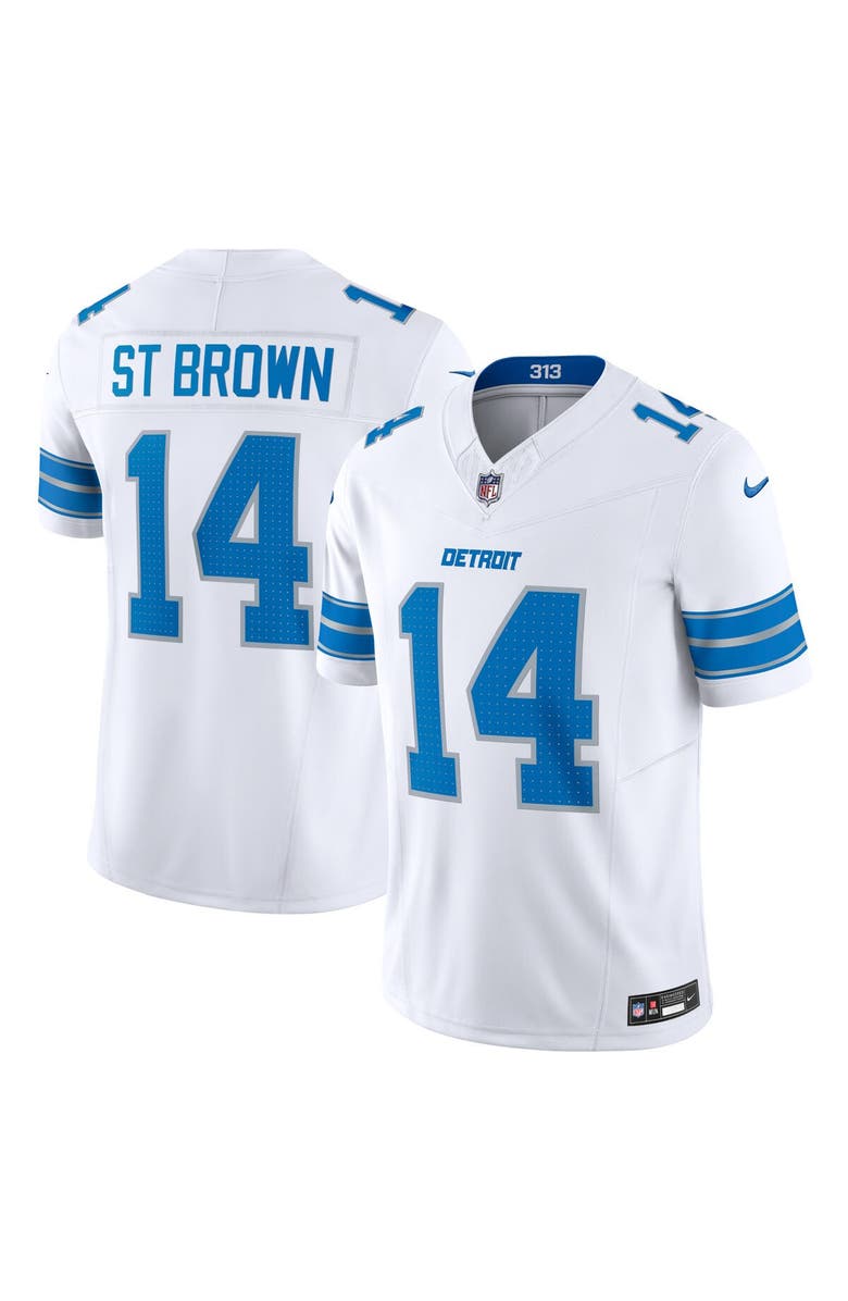 Nike Men's Nike Amon-Ra St. Brown White Detroit Lions Vapor F.U.S.E. Limited Jersey, Main, color, White