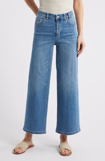 Nic + Zoe Nic+zoe Weekend High Rise Wide Leg Jeans In Skyline In Blue