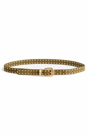Flat Studded Western Suede Belt