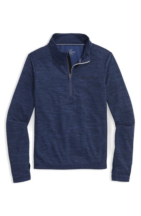 Kids' Sankaty Stripe Performance Quarter Zip Pullover (Toddler & Little Kid)