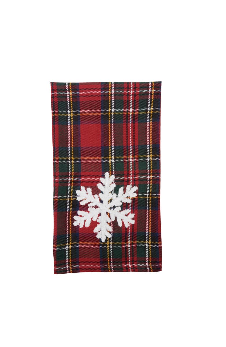 C&F Home Red Tartan Snowflake Towel, Alternate, color, Red