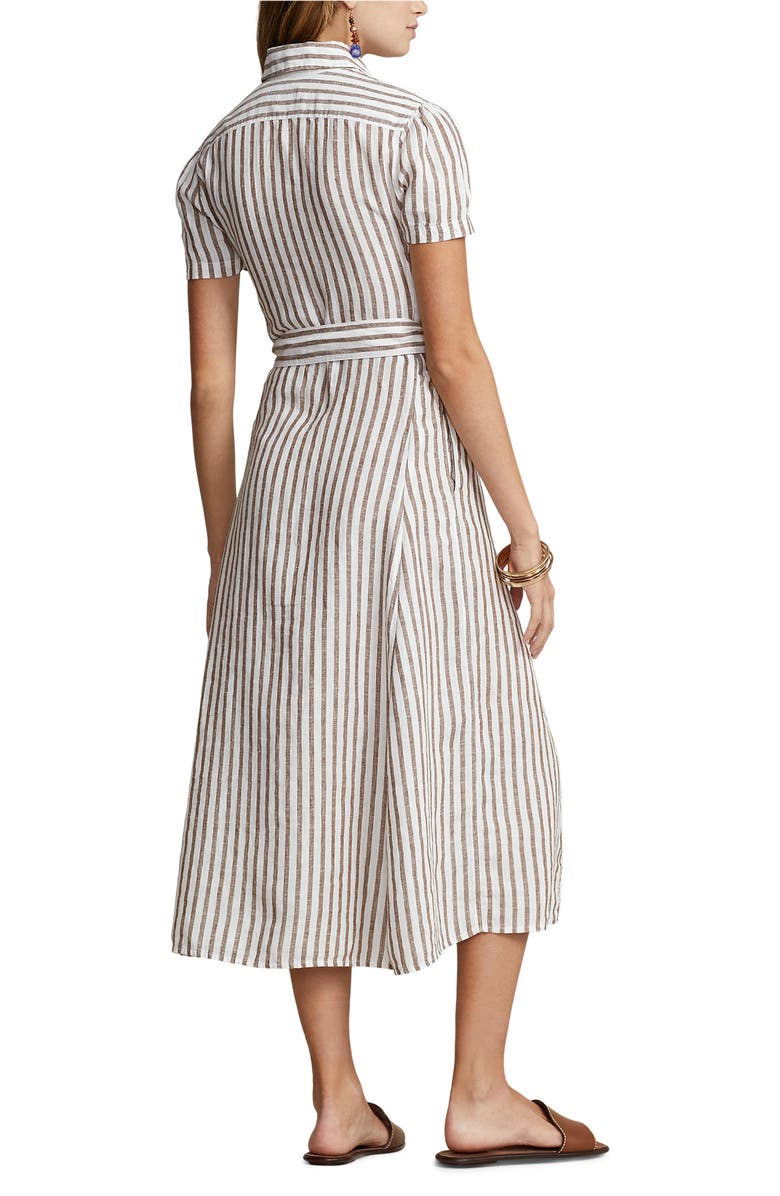 Polo Ralph Lauren Ashton Stripe Linen Shirtdress, Alternate, color,