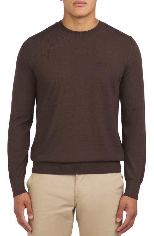 Ben Sherman Regular Fit Merino Wool Blend Sweater in Cocoa 