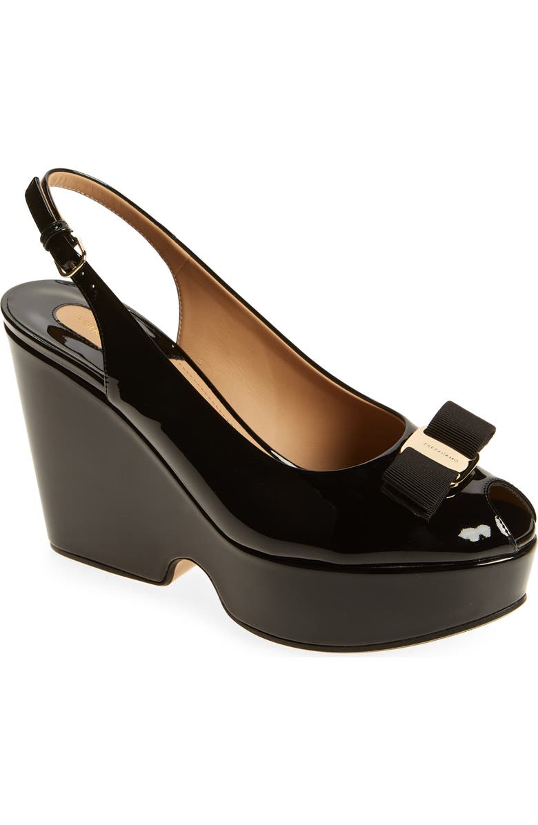FERRAGAMO Lally Platform Slingback Pump, Main, color,