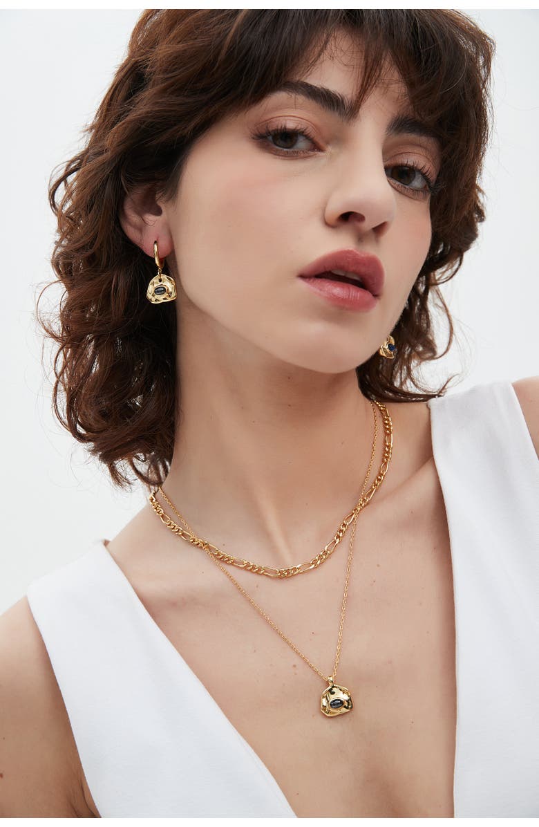 Classicharms Aria Gemstone Hoop Drop Earrings, Alternate, color,