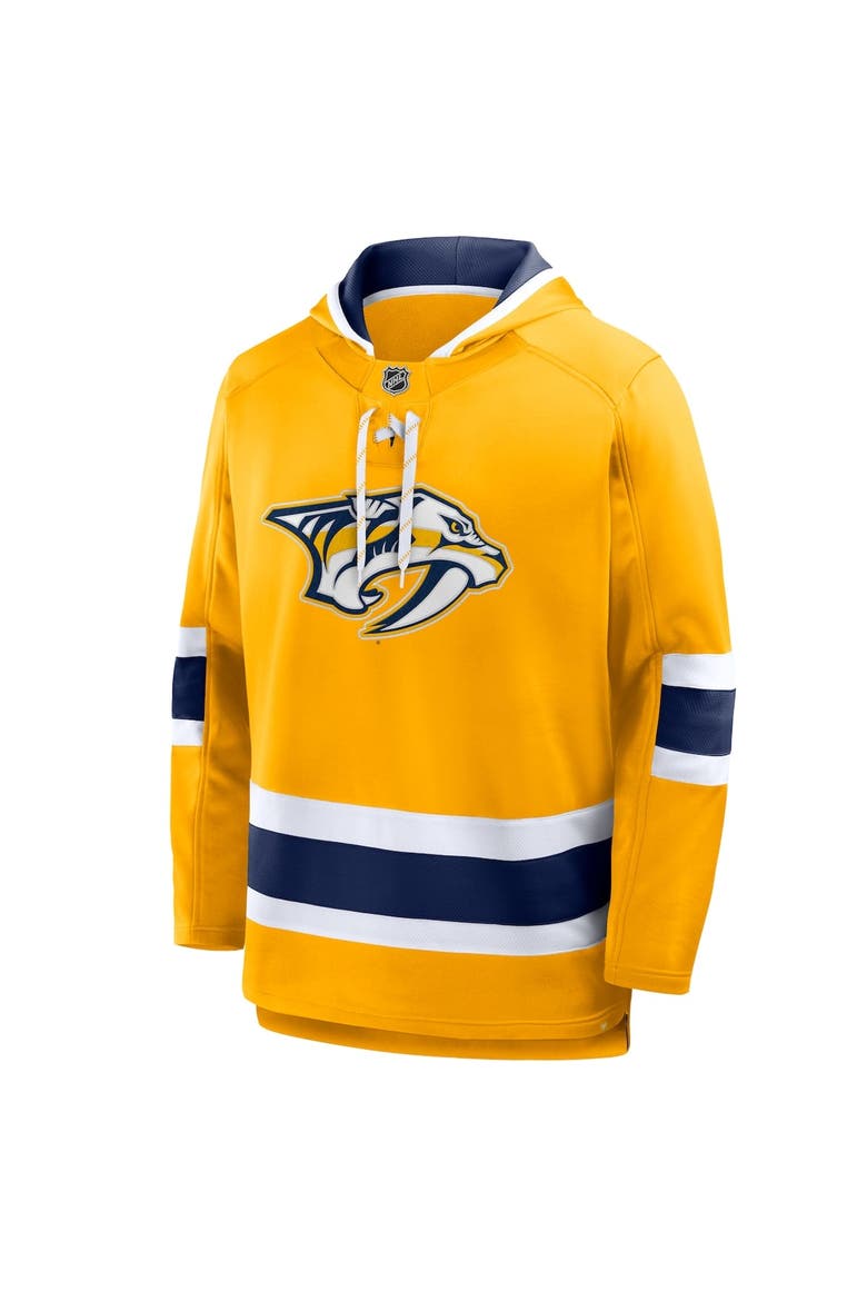 Men's Fanatics Gold Nashville Predators Prime Time Fleece Hoodie, Alternate, color, Gold