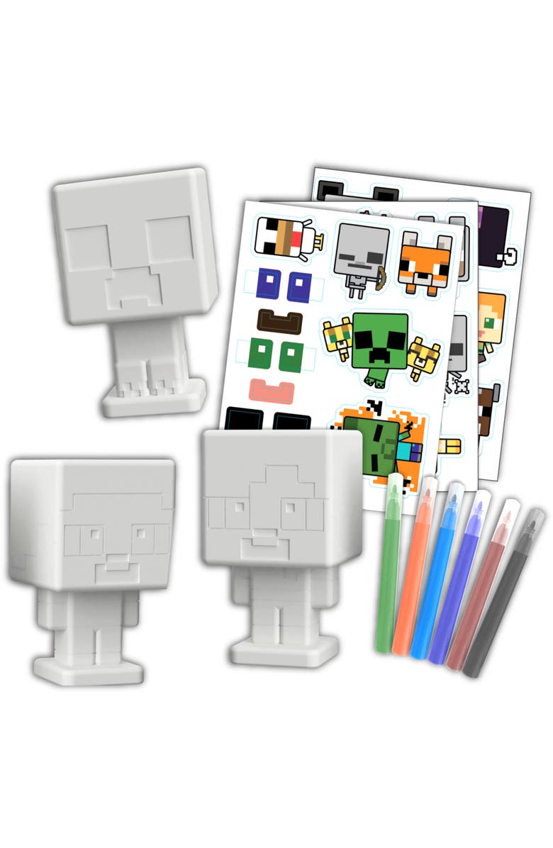 MINECRAFT 3 In 1 Activity Set, Minecraft Craft Kit, 3 DIY Creations, Kids 6+, Alternate, color, Multicolored