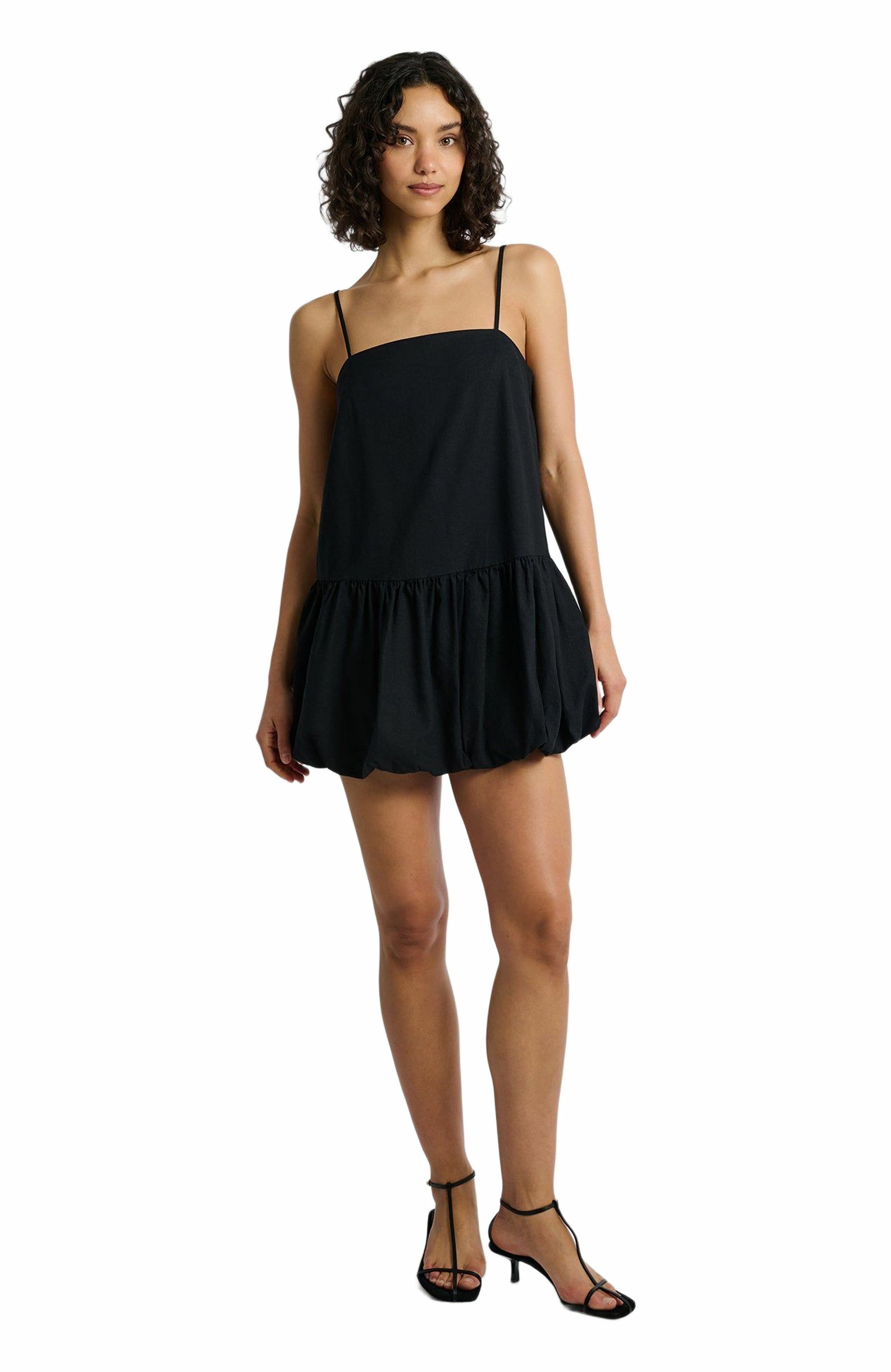 Air Linen Bubble Mini Dress