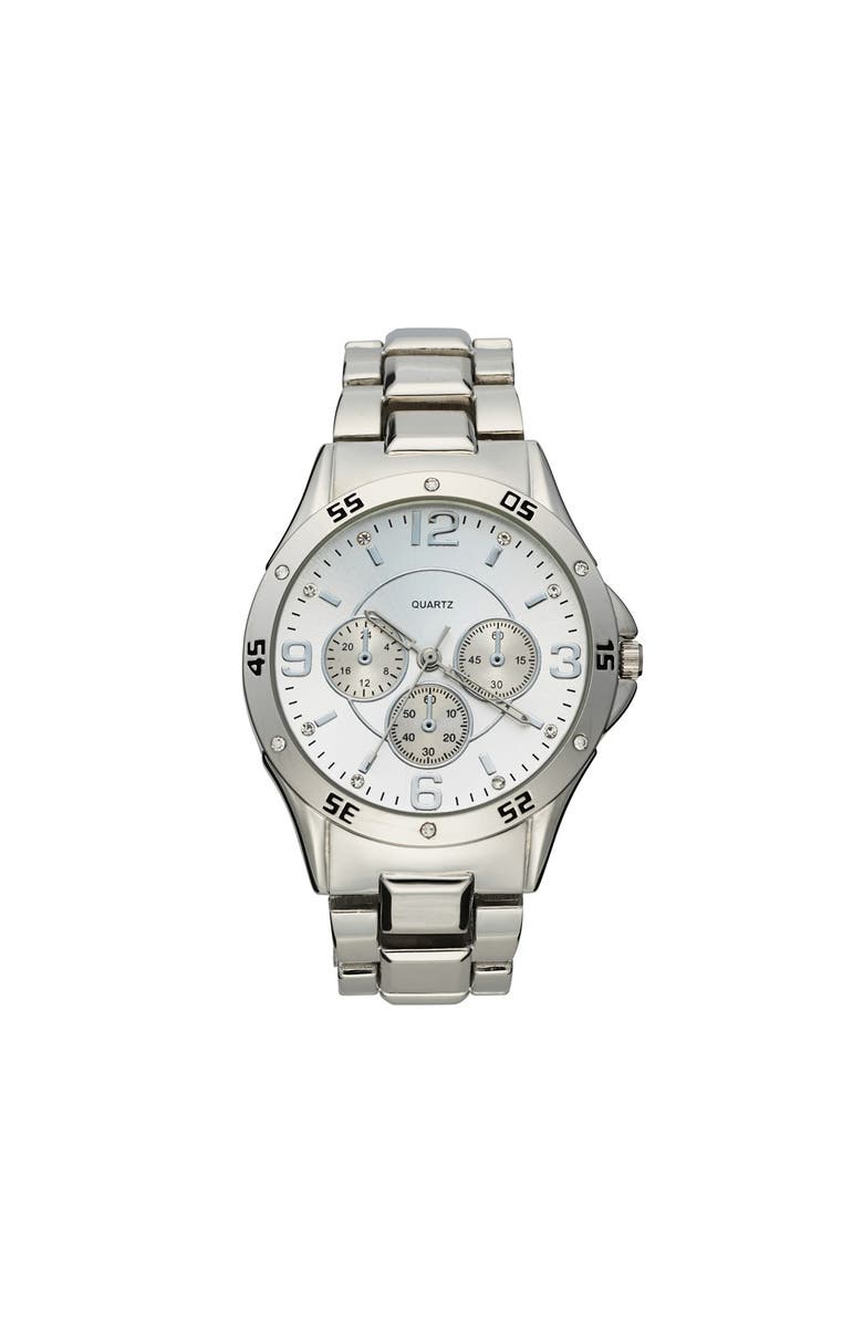 Titanium Crystal Accent Chronograph Bracelet Watch, 38mm, Main, color, 