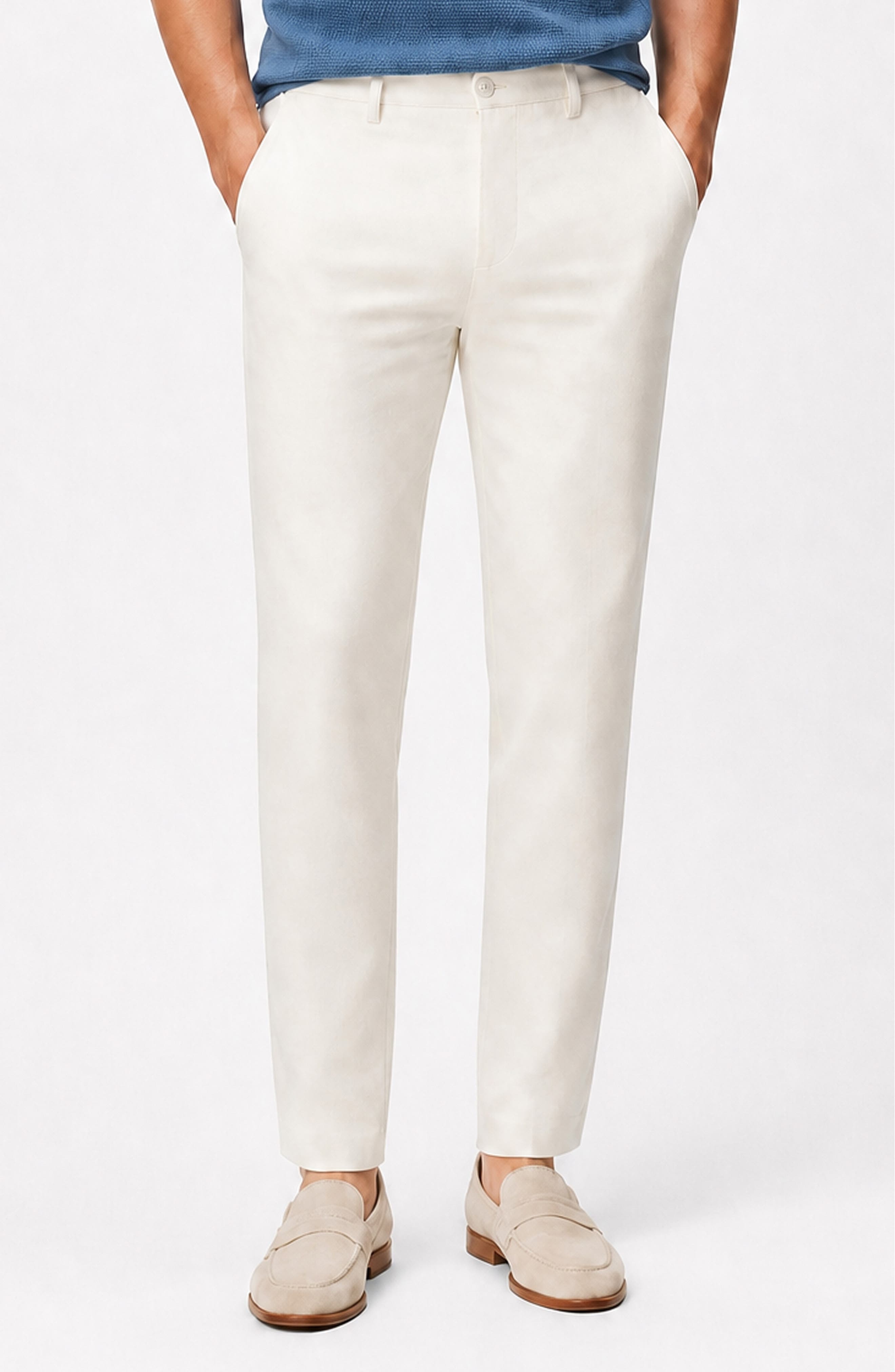 Onia Linen Blend Flat Front Pants