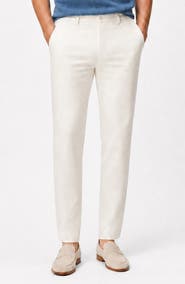 Onia Linen Blend Flat Front Pants