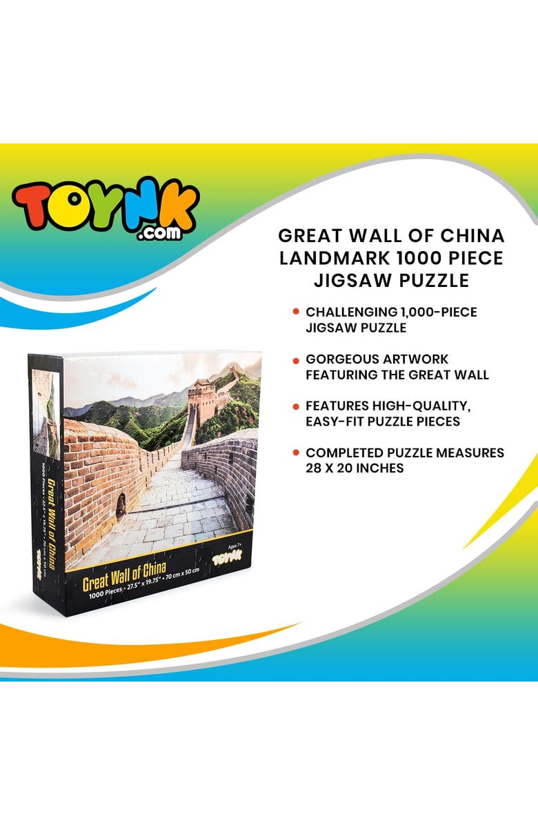 Toynk Great Wall of China Landmark 1000 Piece Jigsaw Puzzle, Alternate, color, Multi-Color
