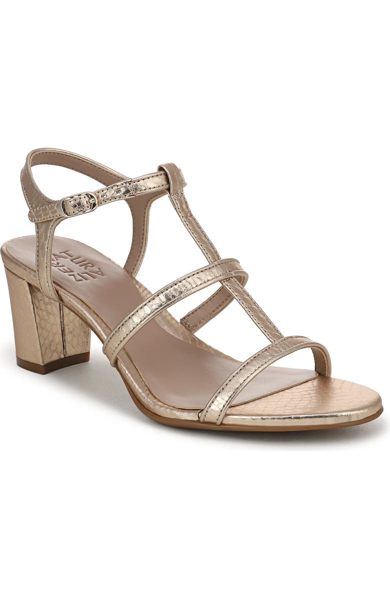 Naturalizer Bristol Cage Sandal, Main, color, Champagne Snake Faux Leather