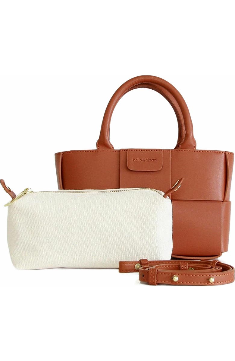 Belle & Bloom Little Love Woven Crossbody Bag, Alternate, color, Camel