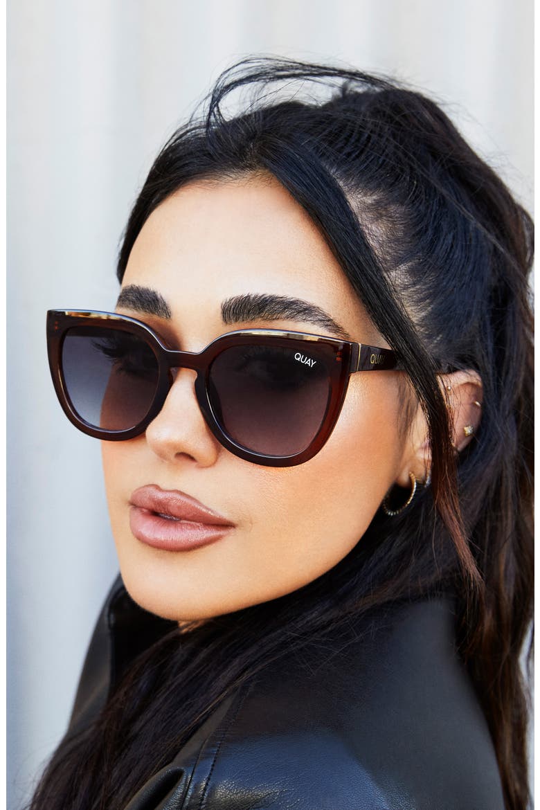 Noosa 55mm Cat Eye Sunglasses, Alternate, color, MILKY ESPRESSO SMOKE GRADIENT