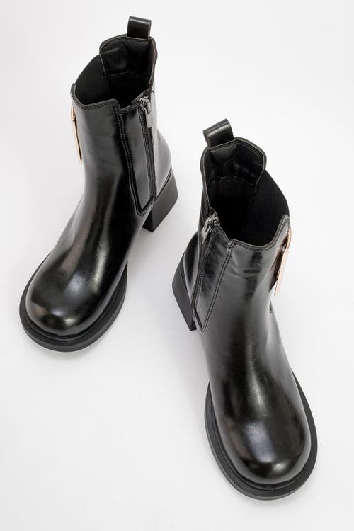 Prologue Shoes Moriah Buckle Block Heel Boot In Multi