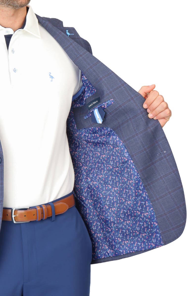 TailorByrd Tonal Windowpane Sport Coat, Alternate, color, Navy