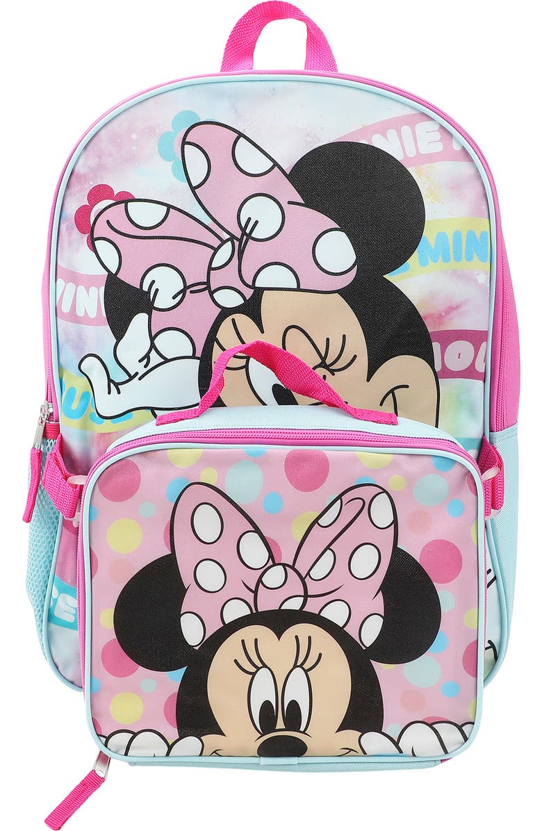 BIOWORLD Kids' Minnie Mouse Backpack with Lunch Bag, Main, color,