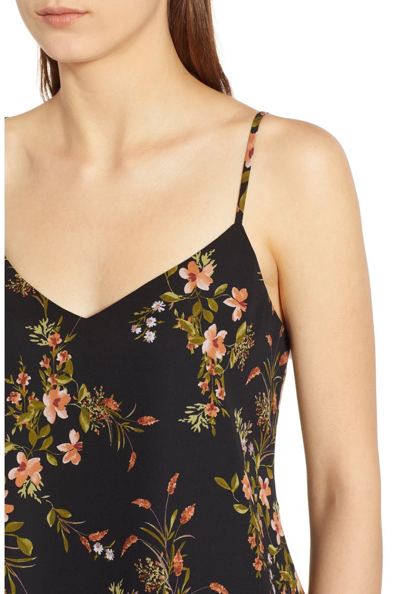 V-Neck Cami, Alternate, color, BLACK DUSTY FLORAL