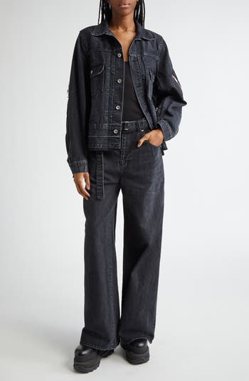 Sacai Denim & Nylon Twill Jacket | Nordstrom Sacai Denim & Nylon Twill Jacket | Nordstrom