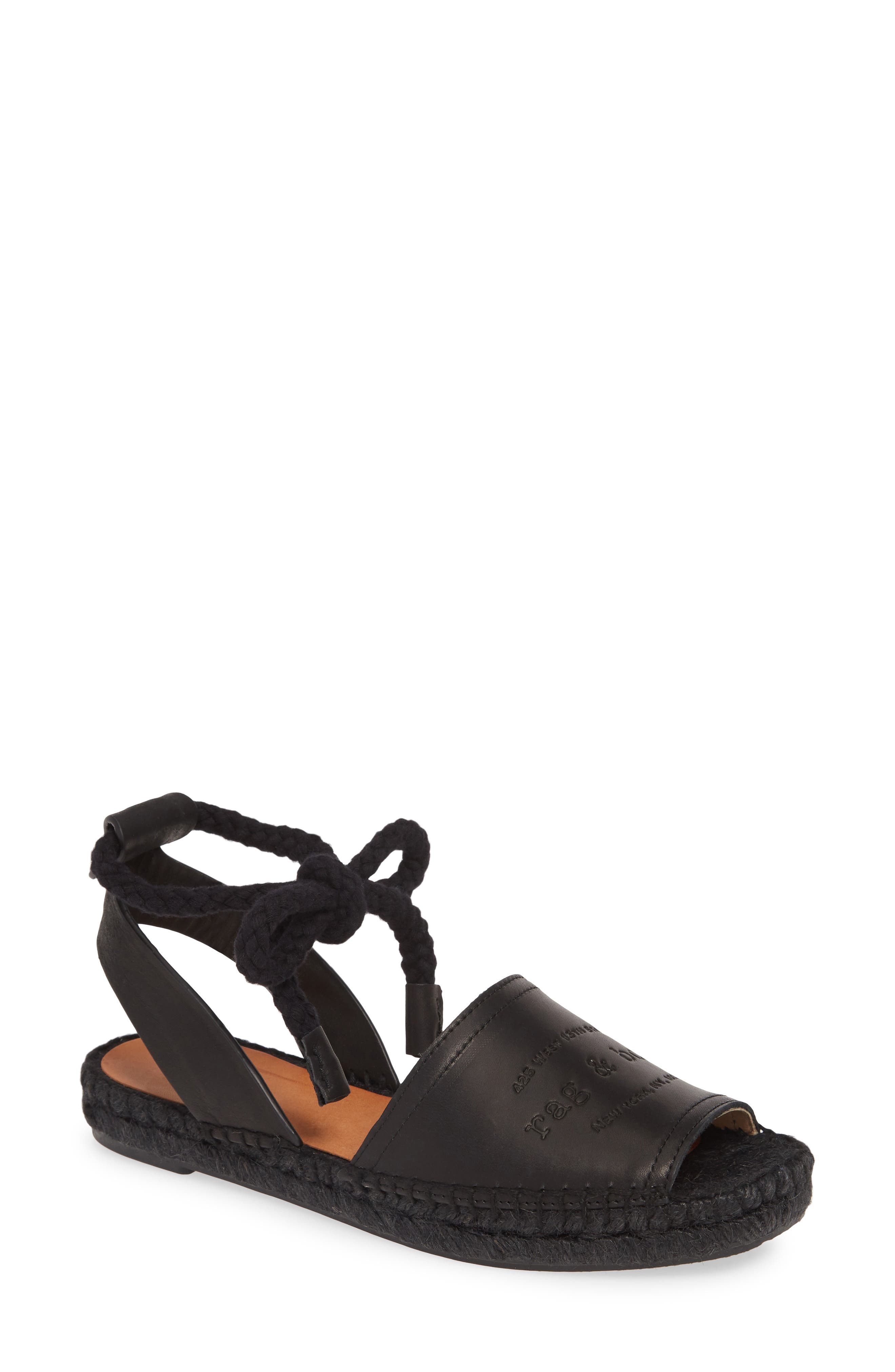 rag & bone Estelle Logo Espadrille Sandal, Main, color, 