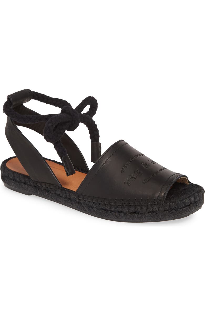 rag & bone Estelle Logo Espadrille Sandal, Main, color,