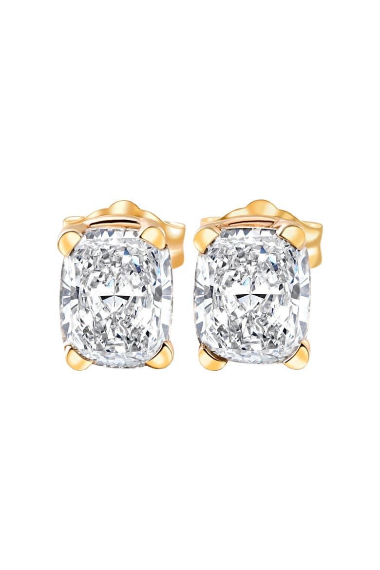 2Ct TW Cushion Cut Diamond Studs 14k Gold Lab Grown, Main, color, Yellow Gold - 2Ct