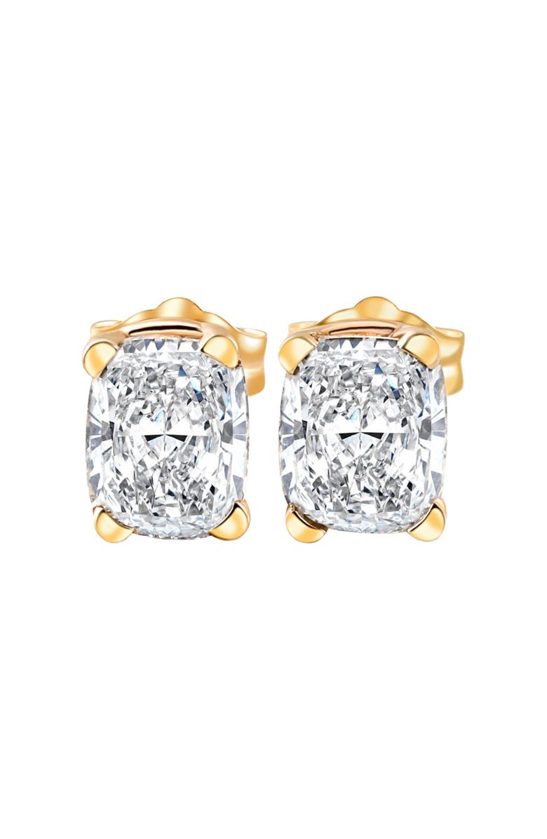 Bliss Diamond 2Ct TW Cushion Cut Diamond Studs 14k Gold Lab Grown, Main, color, Yellow Gold - 2Ct