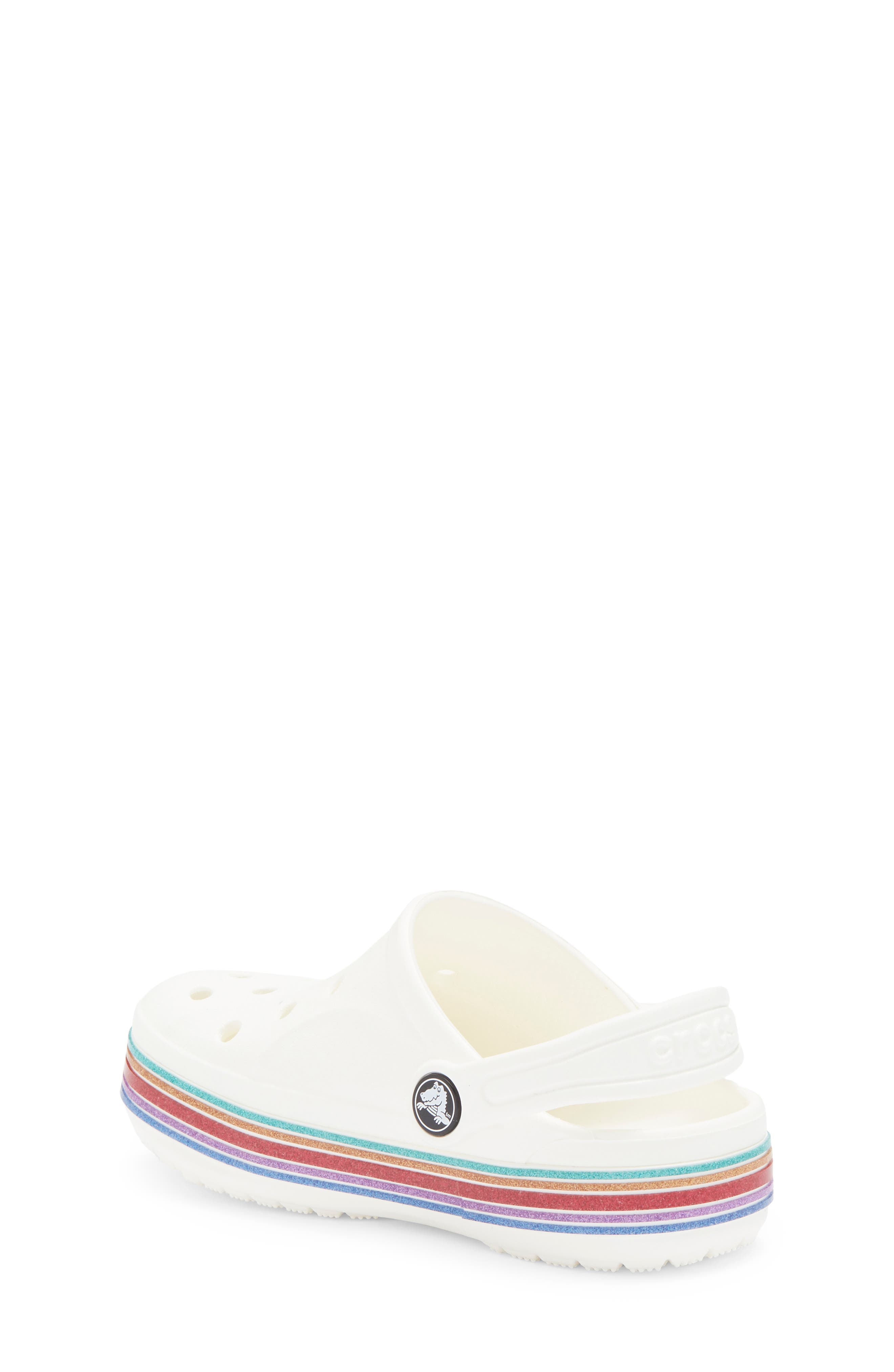 CROCS Kids' Bayaband Rainbow Glitter Clog, Alternate, color, 