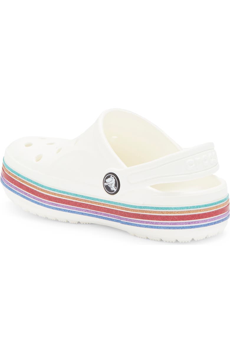 CROCS Kids' Bayaband Rainbow Glitter Clog, Alternate, color,