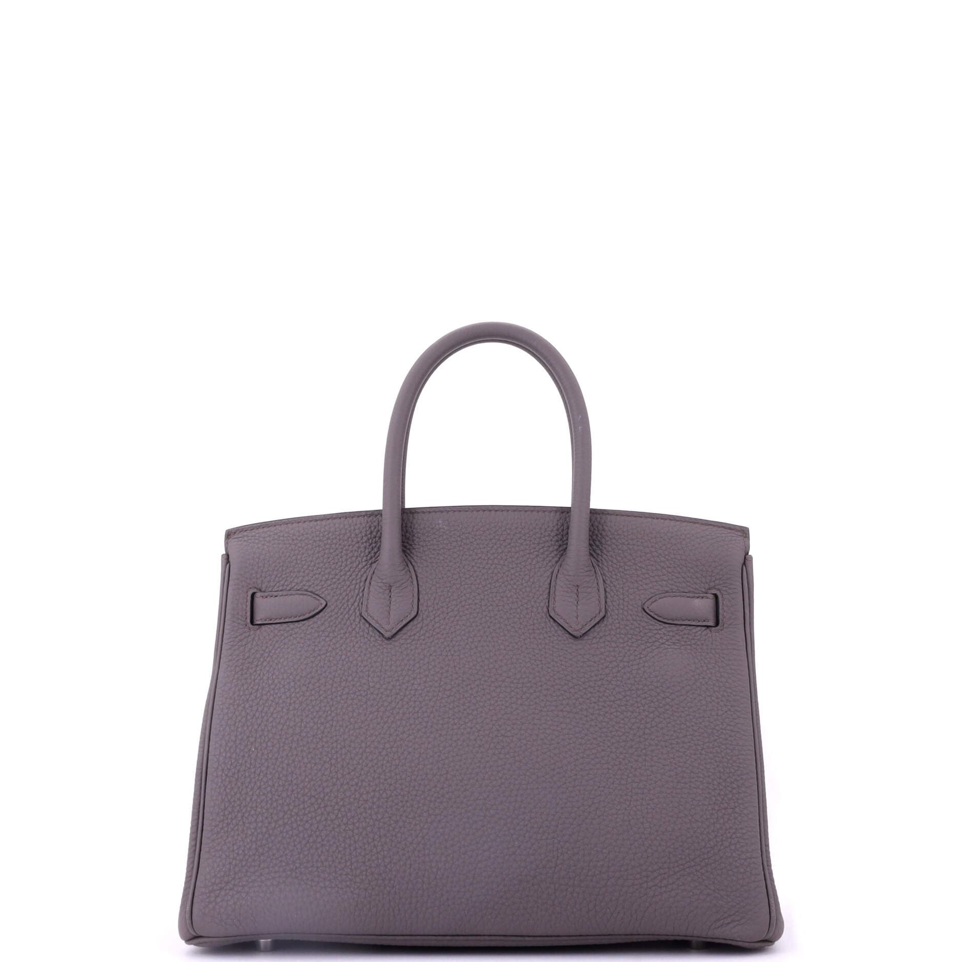 Pre-Owned Hermes Birkin Handbag Grey Togo with Palladium Hardware 30, Alternate, color, 