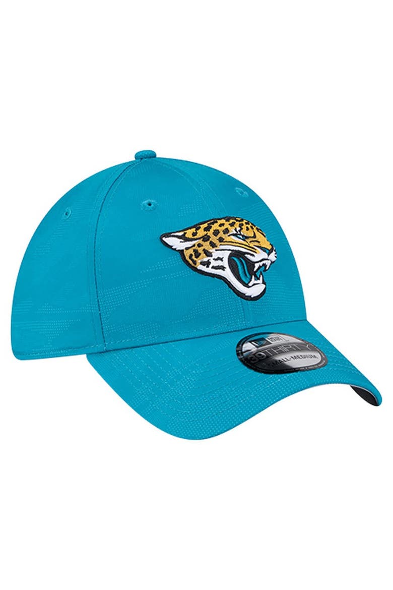 Men's New Era  Teal Jacksonville Jaguars Tonal Camo 39THIRTY Stretch Fit Hat, Alternate, color, Teal