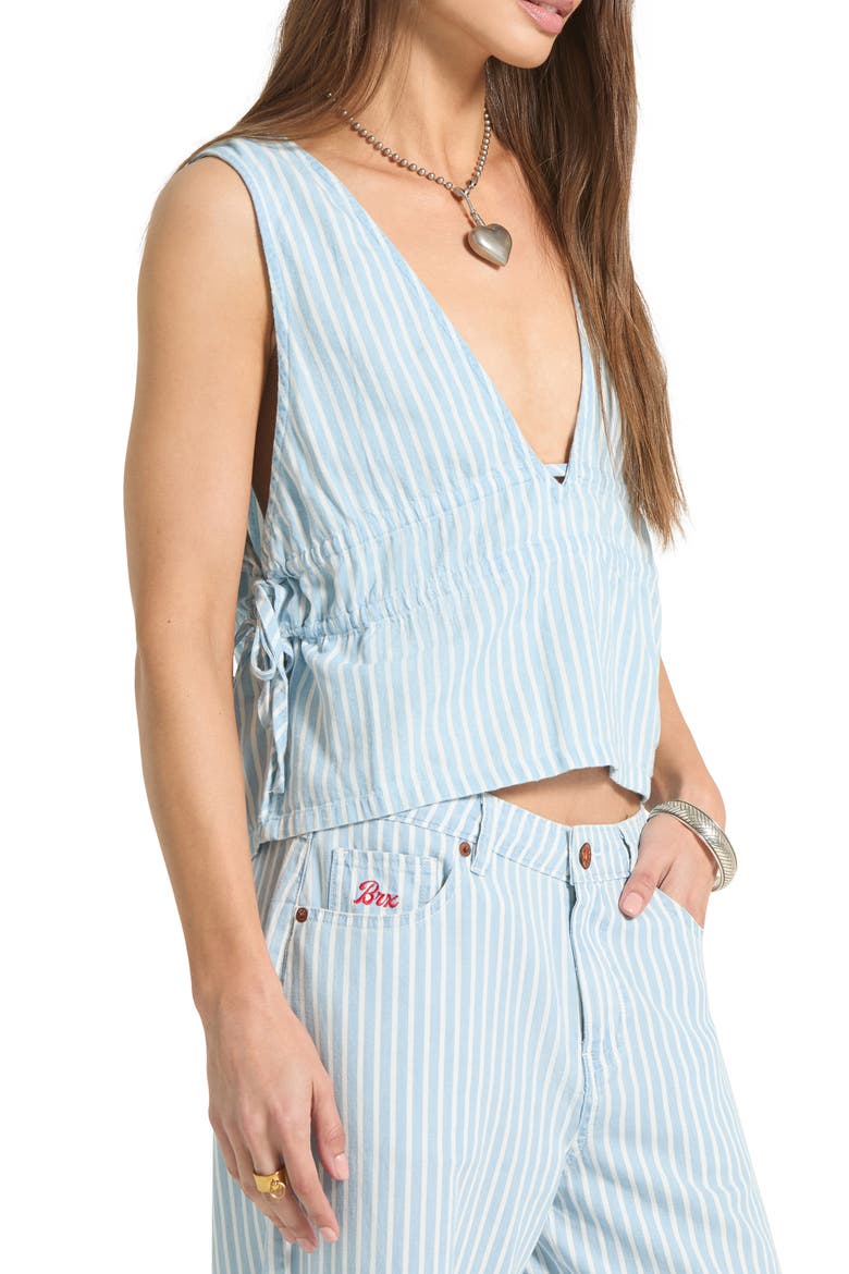 The Bells Side Tie Cotton Top, Alternate, color, TWO BOOT STRIPE