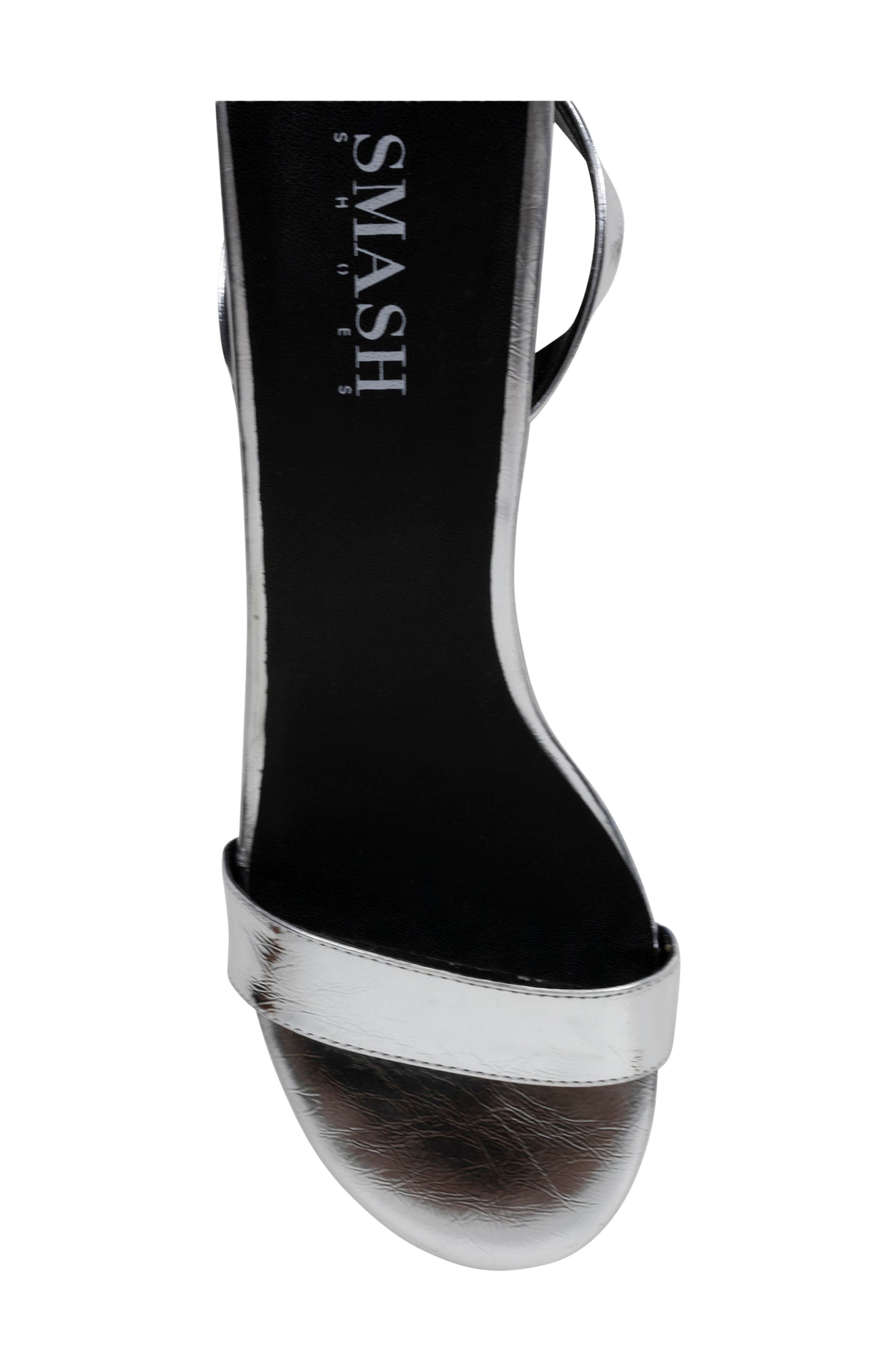 Isabella Faux Leather Platform Sandal, Alternate, color, SILVER
