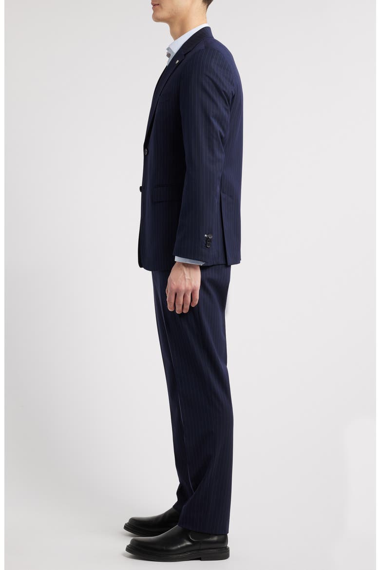 Modern Fit Pinstripe Two-Piece Suit, Alternate, color, NAVY STRIPE