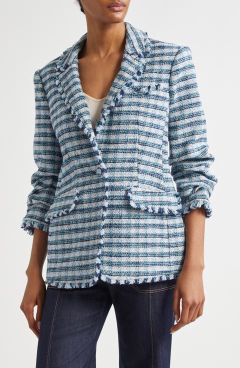 Khloe Stretch Cotton Tweed Blazer