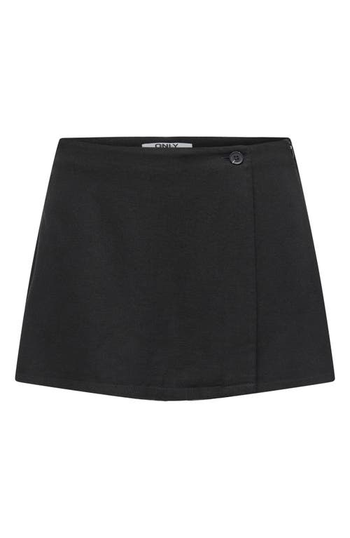 Only Onlcaro High Waist Skort In Black