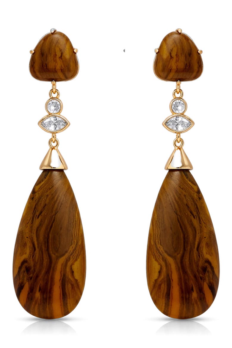 Tiger's Eye Solstice Drop Earrings, Alternate, color, TIGERS EYE