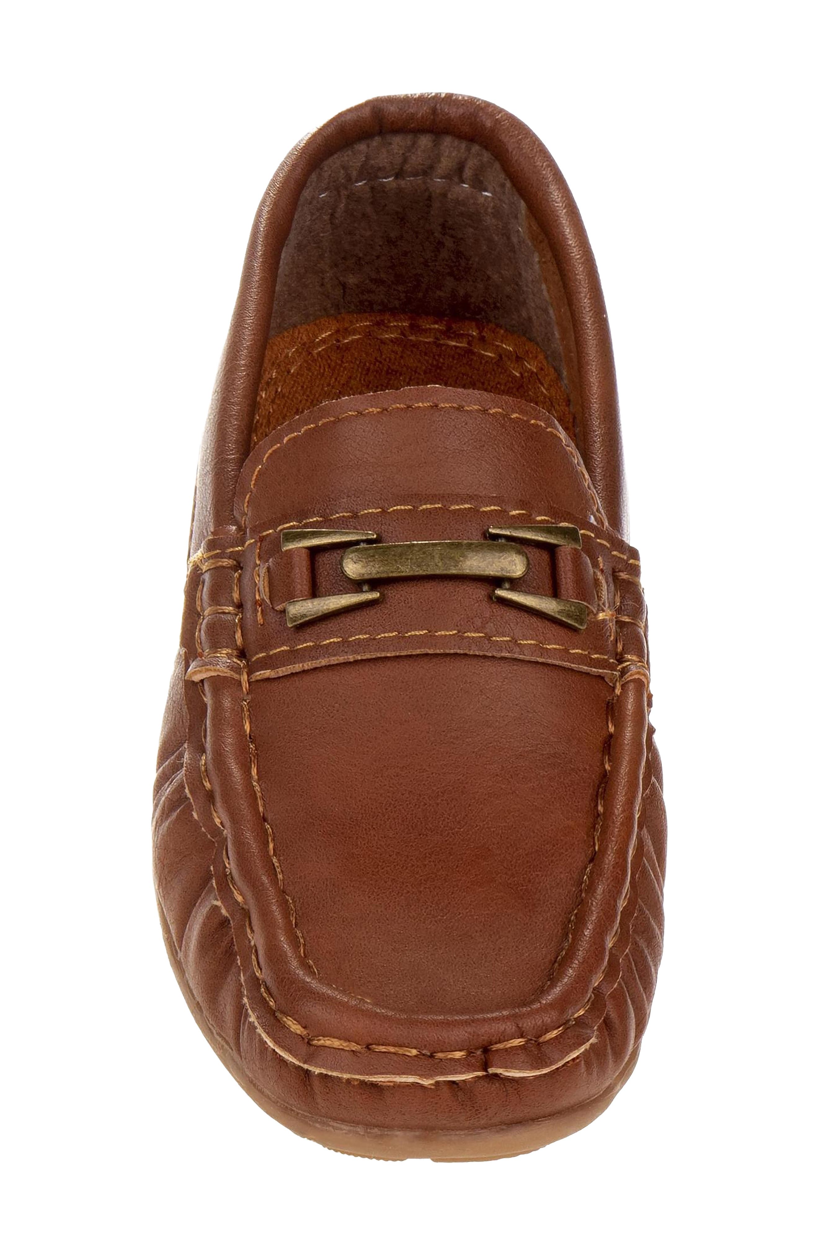 Kids' Faux Leather Loafer, Alternate, color, COGNAC