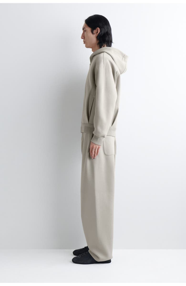 COS Cotton-Piqué Oversized Barrel-Leg Joggers, Alternate, color, Beige