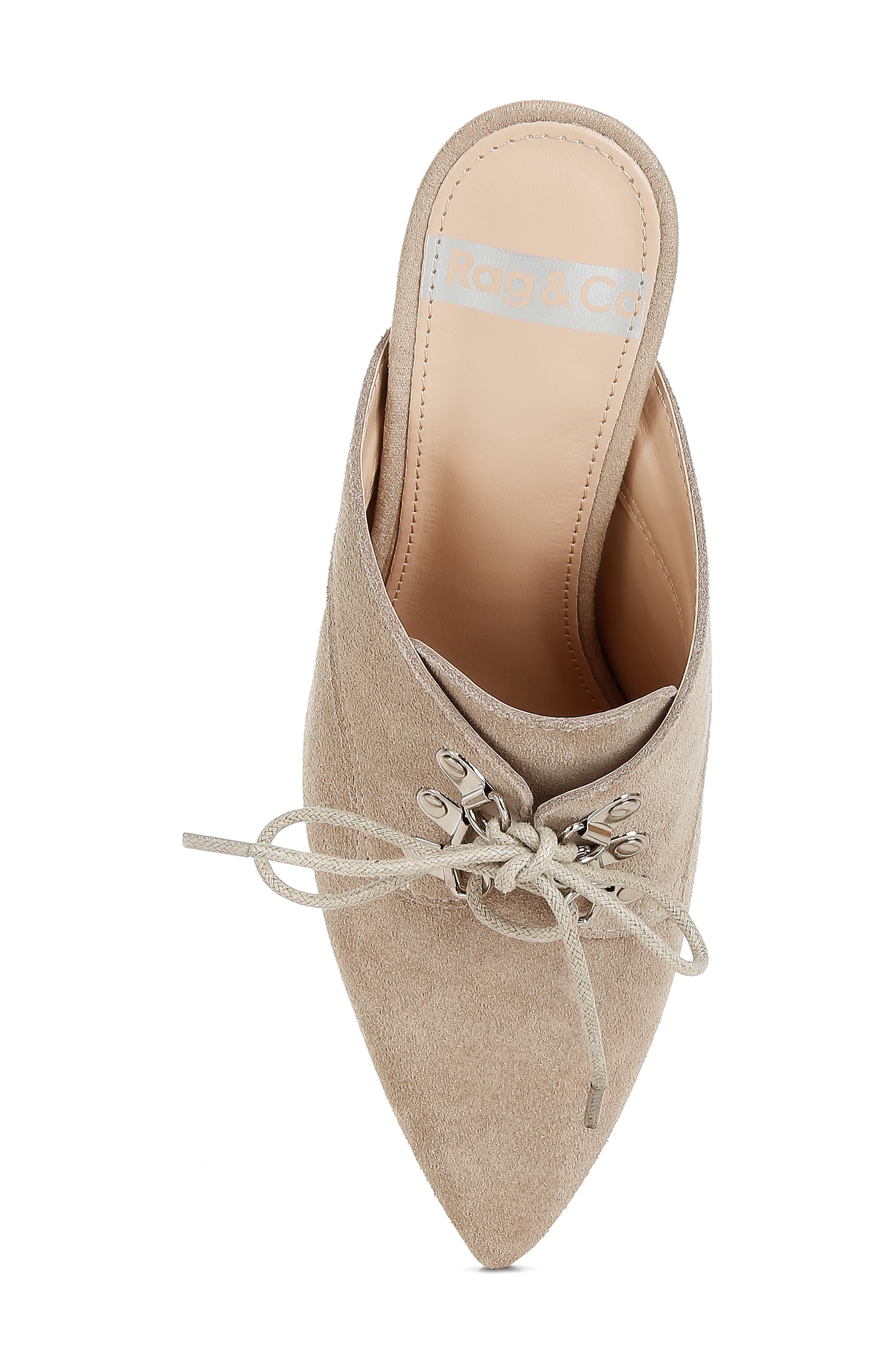 Rag & Co Miladi Stiletto Mule, Alternate, color, Beige