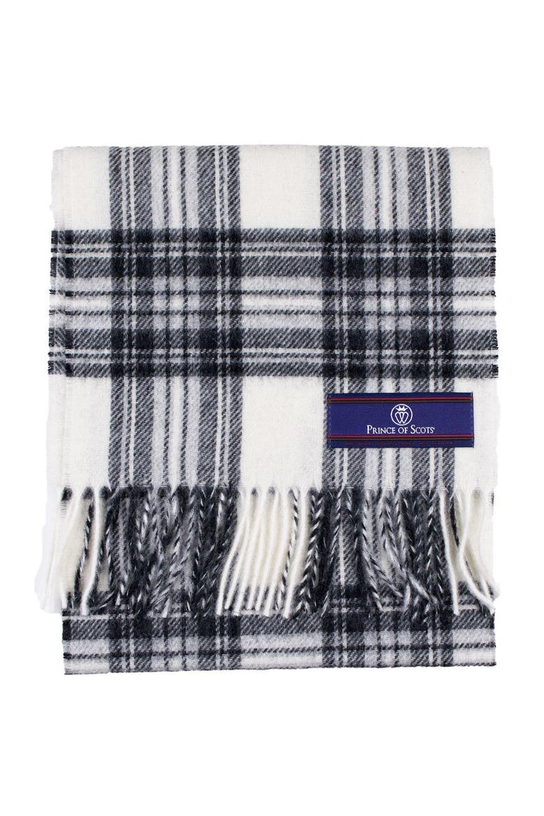 Merino Lambswool Tartan Scarf, Alternate, color, Dress Grey Stewart