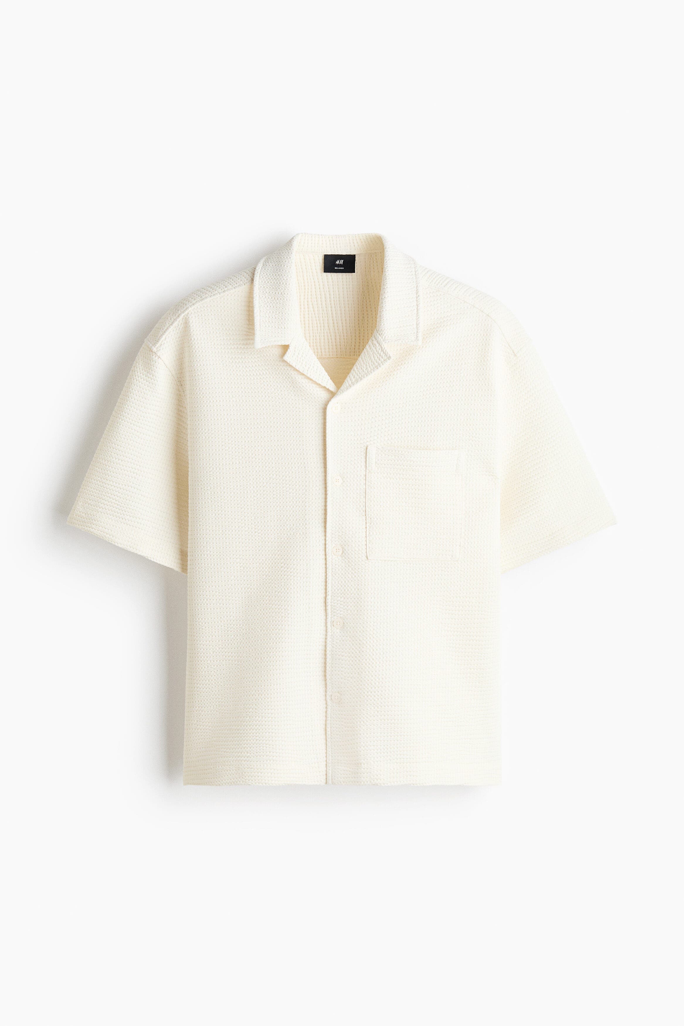 Relaxed Fit Waffled Resort Shirt - image 3