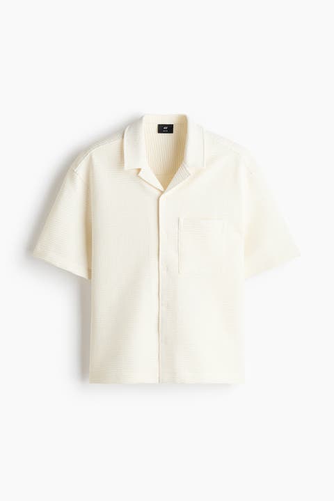 Relaxed Fit Waffled Resort Shirt