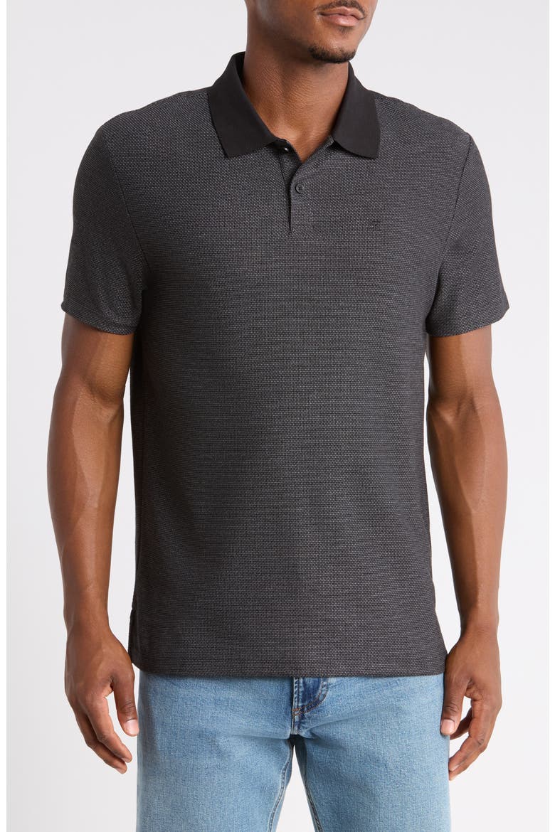 Short Sleeve Polo, Main, color, BLACK