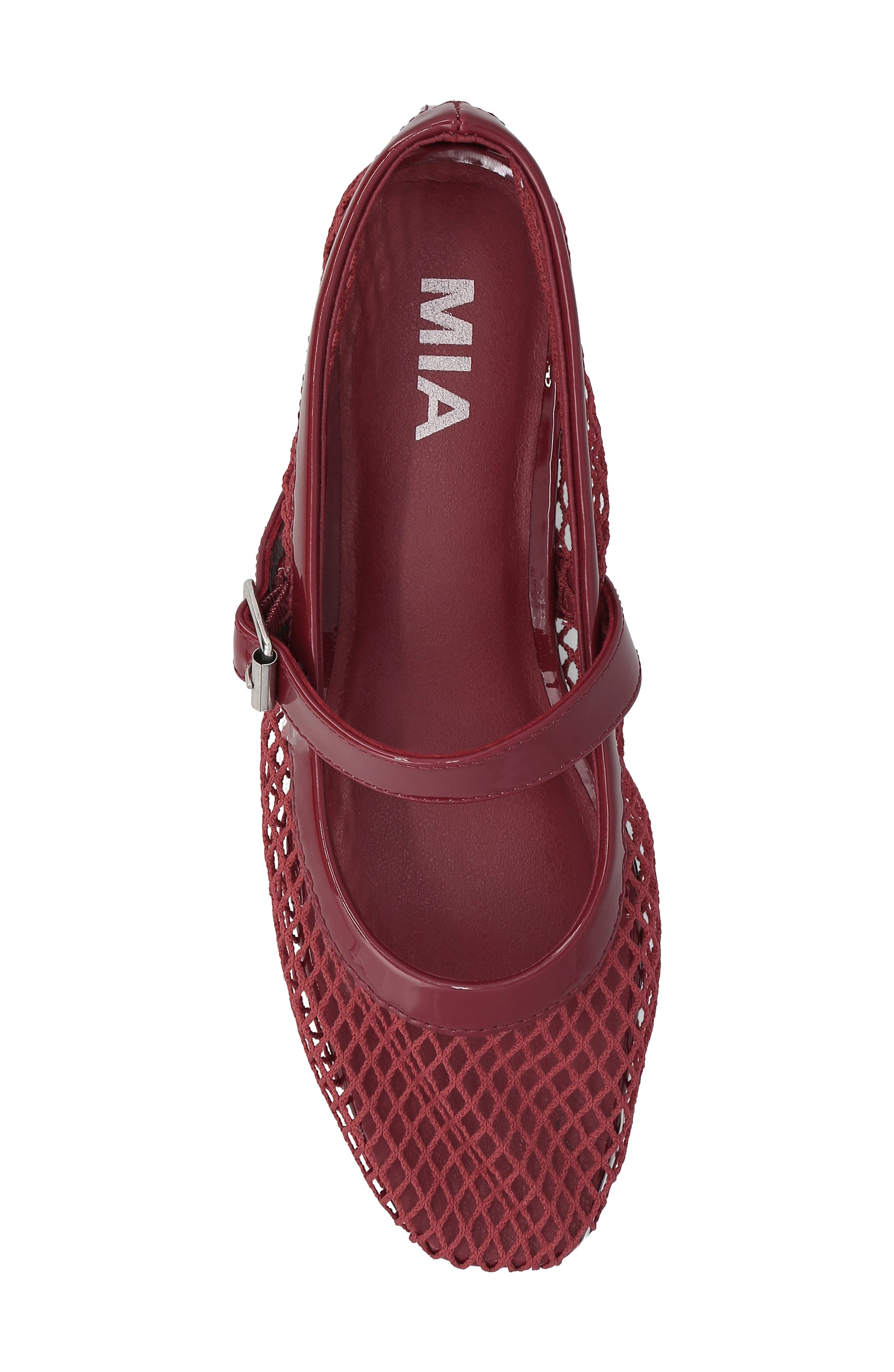 MIA Rayza Woven Mary Jane Flat, Alternate, color, Red